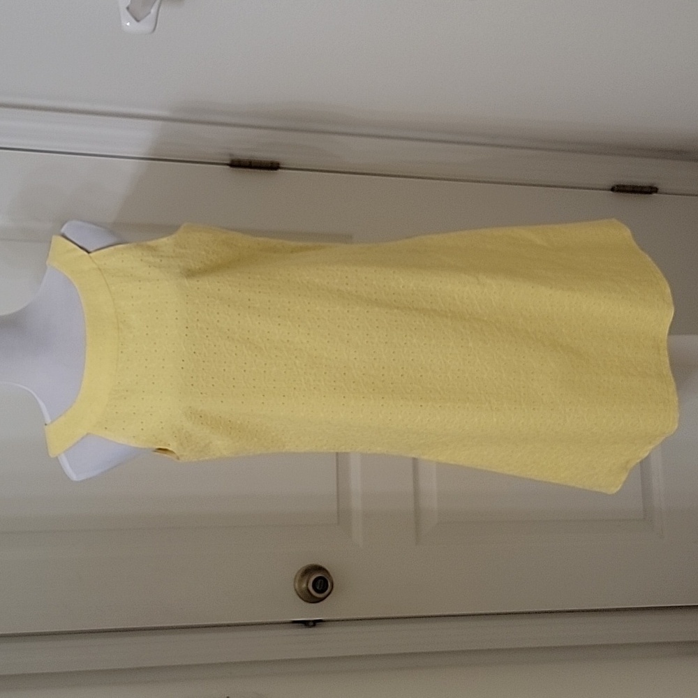 Unbranded Unsized Yellow Eyelet Lace Summer Dress